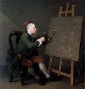 William Hogarth Hogarth Painting the Comic Muse oil